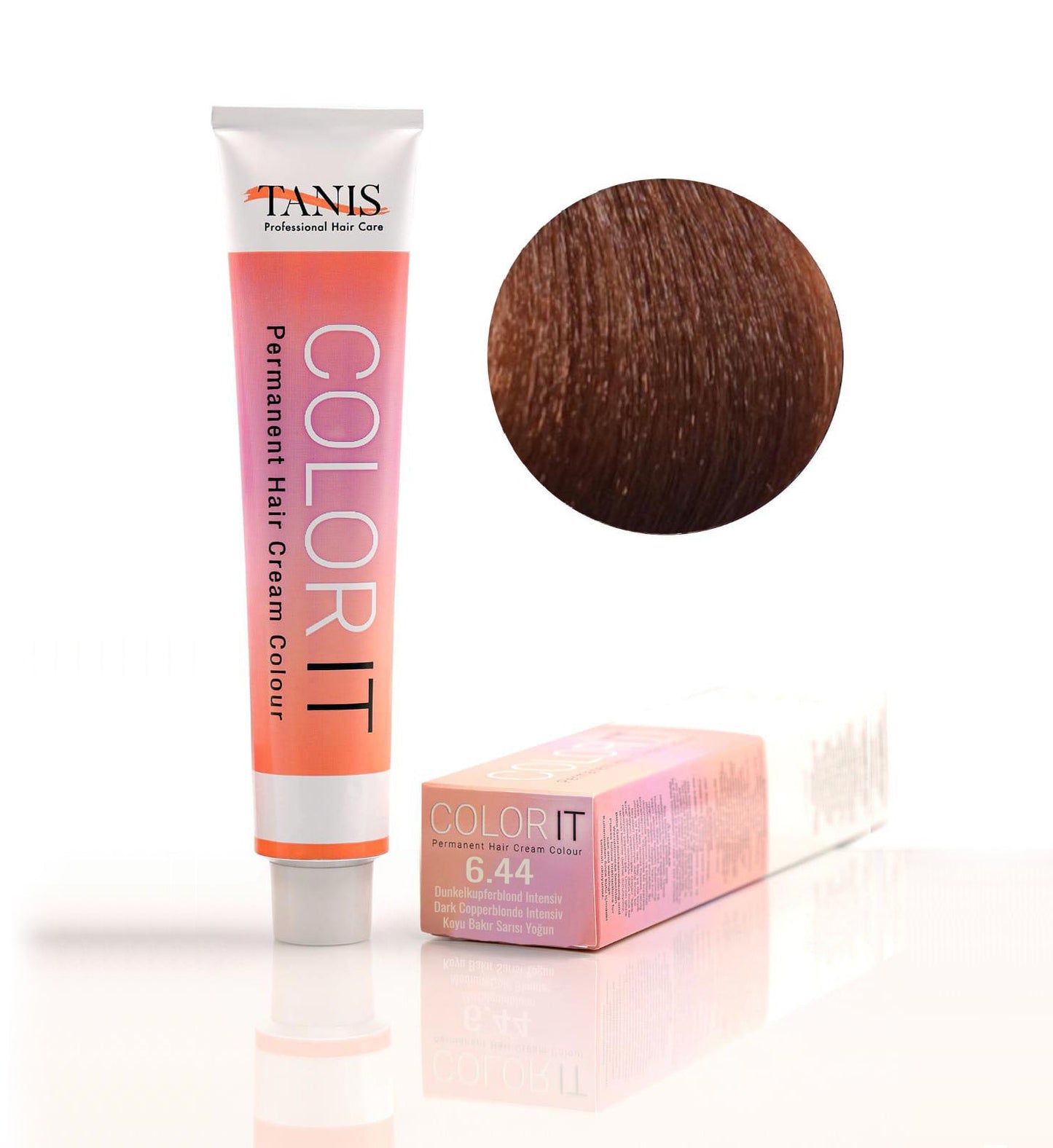 Permanente Haarfarbe COLOR-IT 6.44 Intensives Dunkel Kupferblond