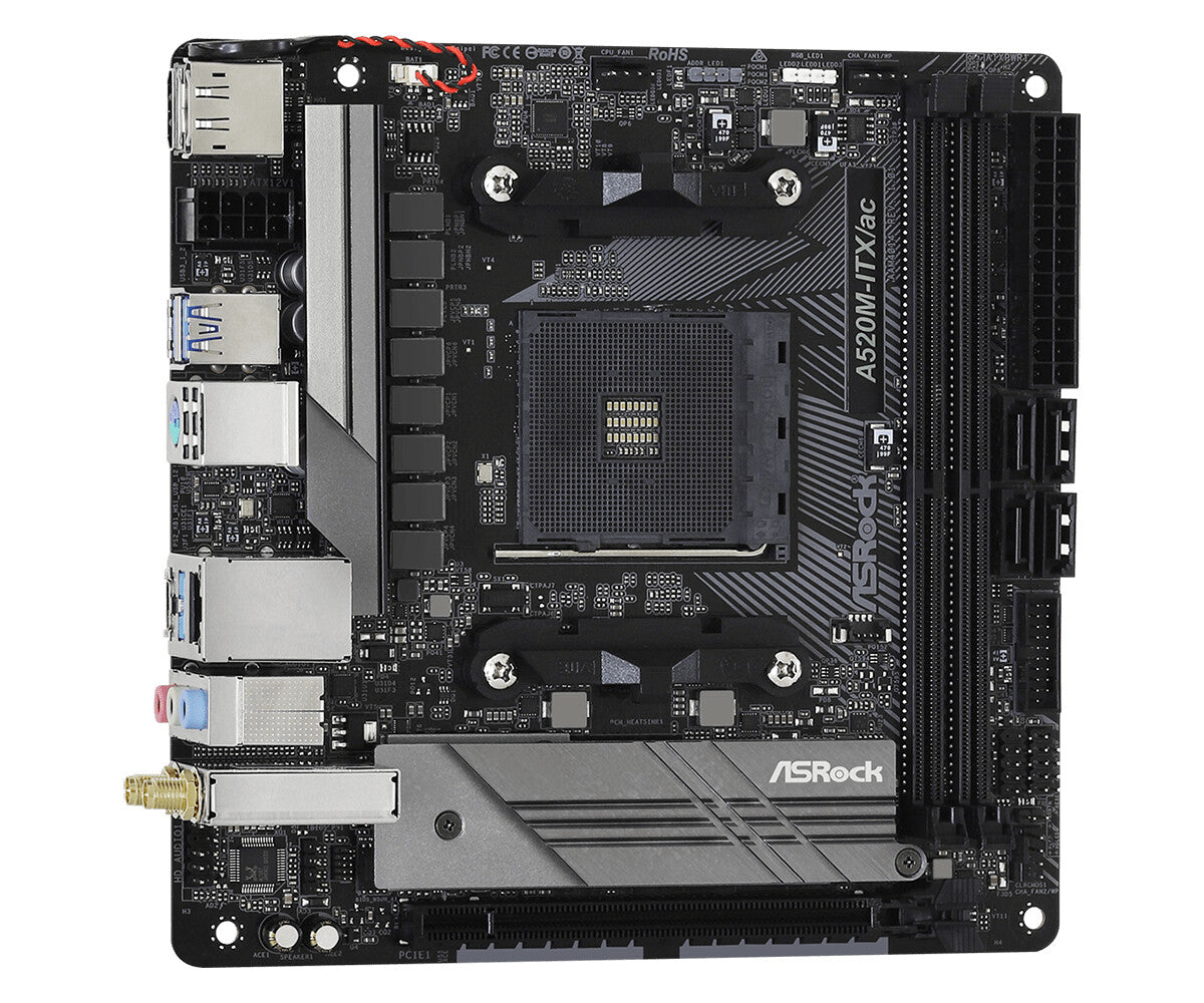 Asrock A520M-ITX/ac Uttag AM4 micro ATX