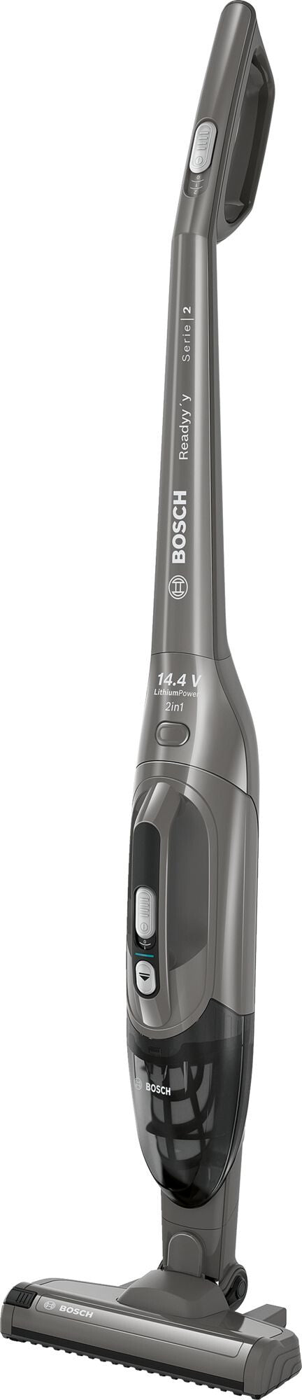 Bosch Serie 2 BBHF214G upprättstående dammsugare och elektrisk sopborste 2-in-1 stick vacuum Batteri Torr Utan påse Grå