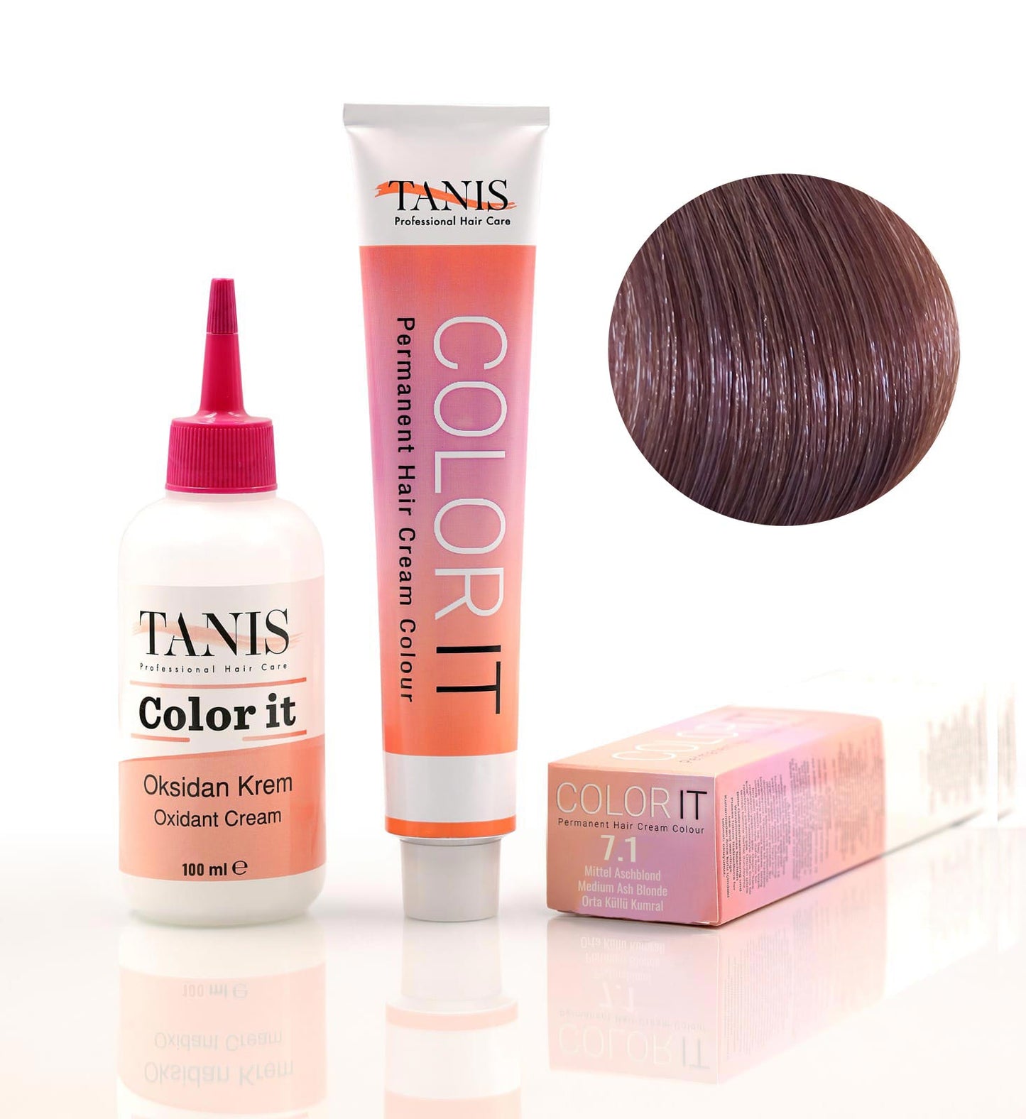 Permanente Haarfarbe COLOR-IT 7.1 Mittel Aschblond