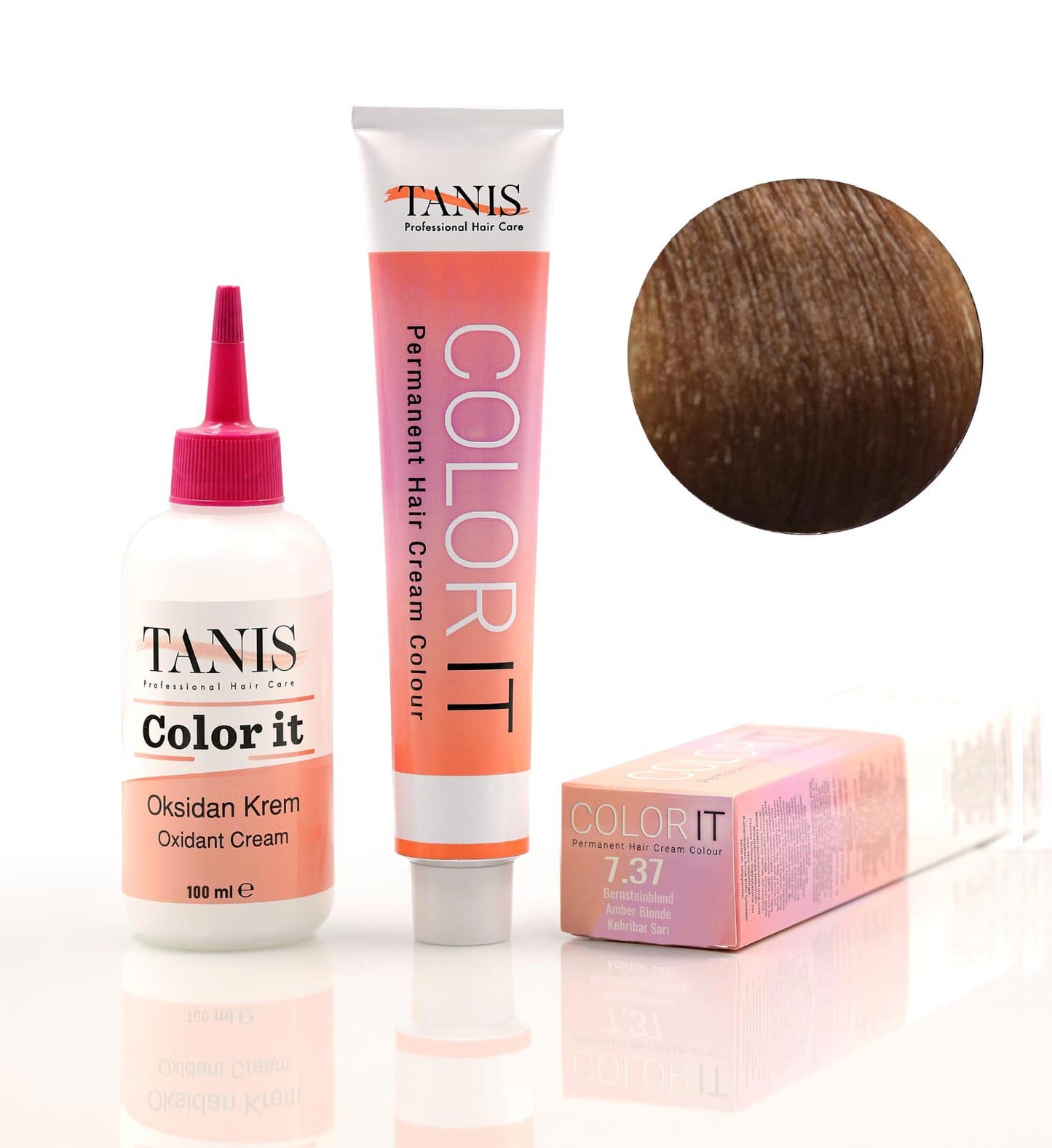 Permanente Haarfarbe COLOR-IT 7.37 Bernsteinblond