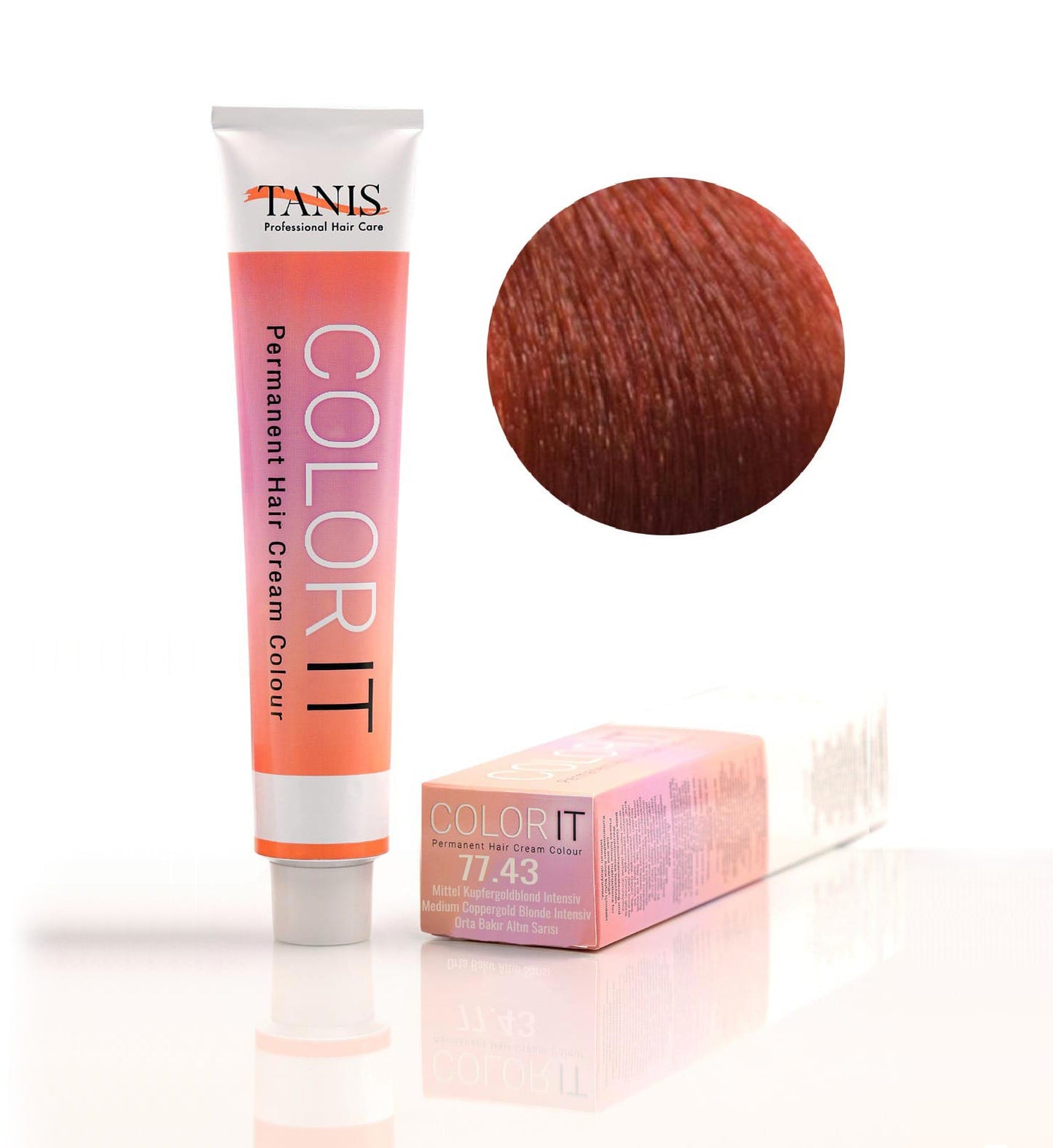 Permanente Haarfarbe COLOR-IT 77.43 Mittelkupfergoldblond