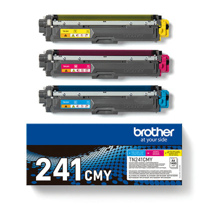 Brother TN-241CMY Tonerkassett 3 styck Original Cyan, Magenta, Gul