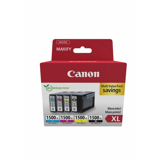 Original Tintenpatrone Canon PGI-1500XL Bunt Schwarz/Zyanblau/Magenta/Gelb