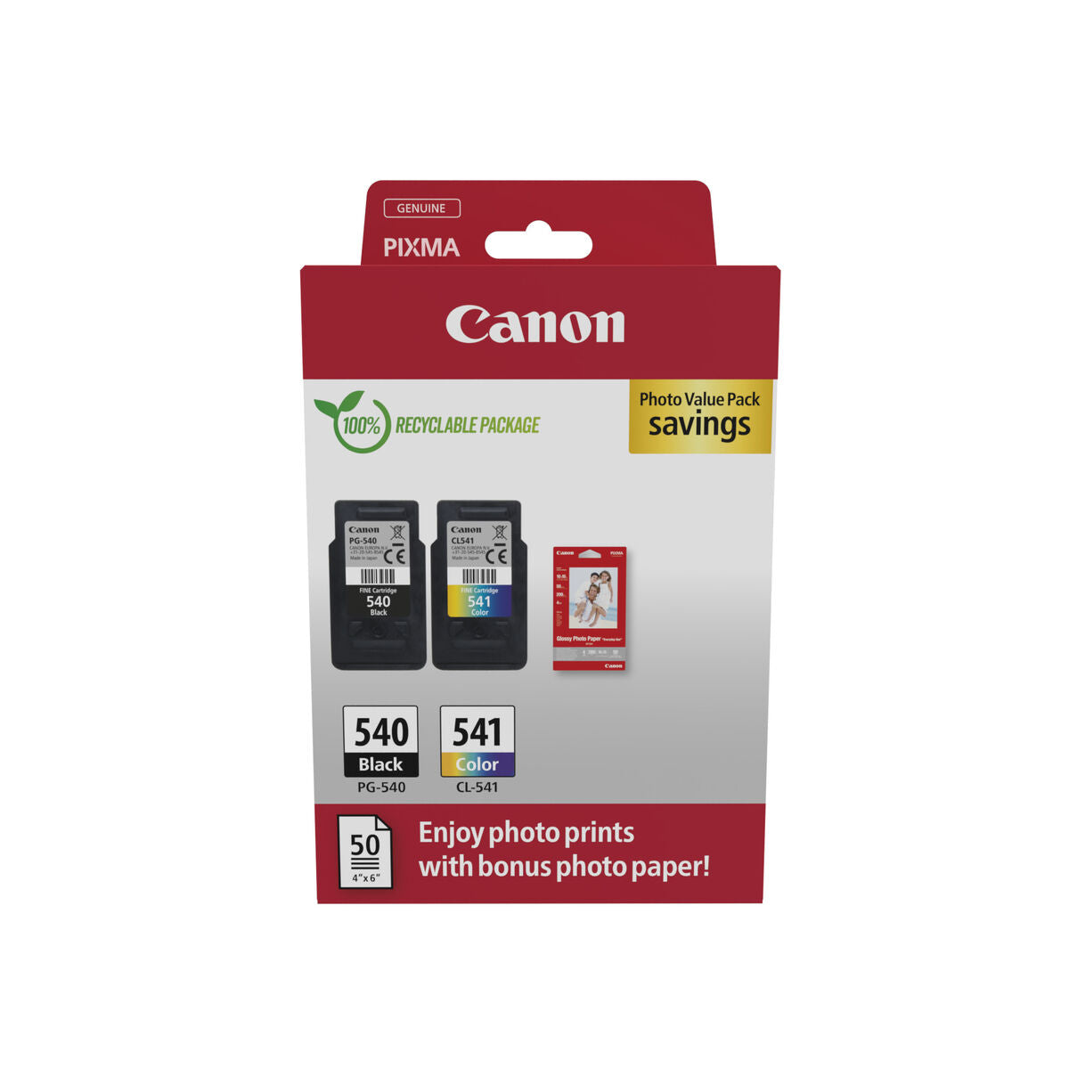 Original Tintenpatrone Canon PG-540 Noir + CL-541 Couleur Bunt
