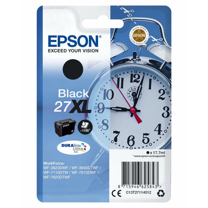 Original Tintenpatrone Epson WF-3000 7000 - Nº27XL Schwarz (4 Stück)
