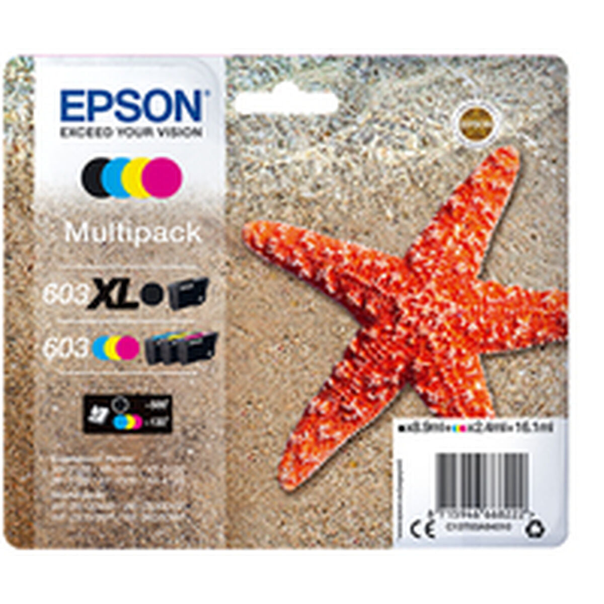 Original Tintenpatrone Epson Schwarz/Zyanblau/Magenta/Gelb (8 Stück)