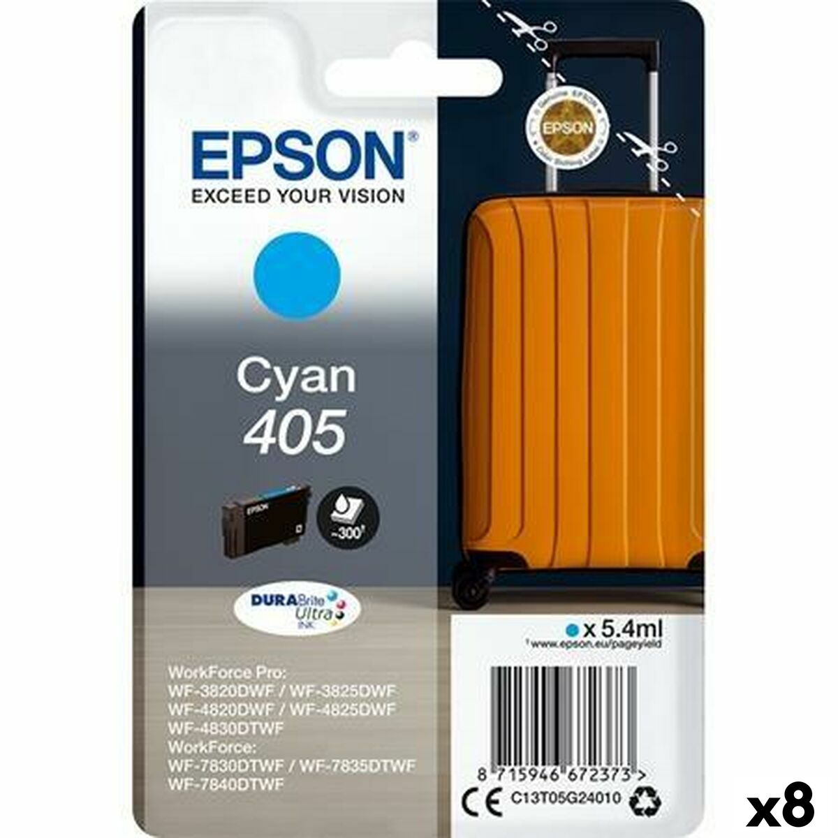 Original Tintenpatrone Epson Nº 405 Türkis (8 Stück)