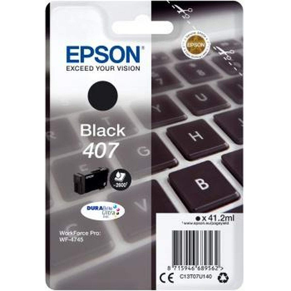 Original Tintenpatrone Epson Nº 407 Schwarz (5 Stück)