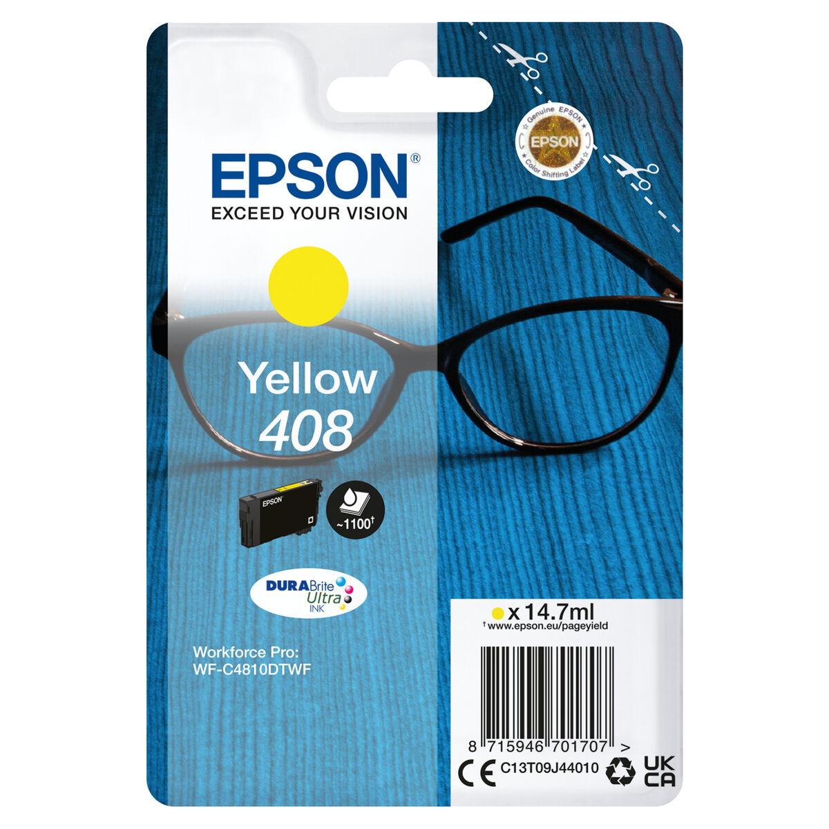 Original Tintenpatrone Epson 408 Gelb Schwarz