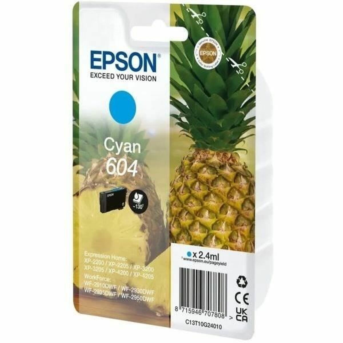 Original Tintenpatrone Epson 604 Türkis