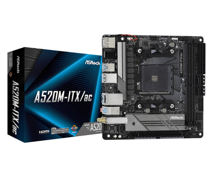 Asrock A520M-ITX/ac Uttag AM4 micro ATX