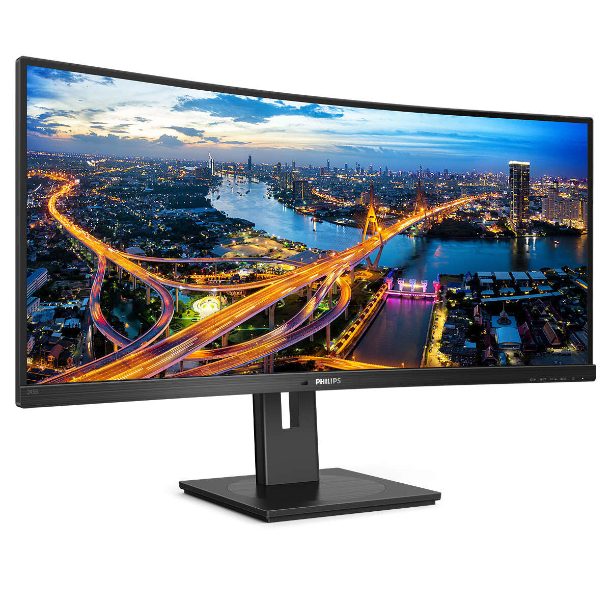 Philips B Line 345B1C/00 platta pc-skärmar 86,4 cm (34") 3440 x 1440 pixlar Quad HD LCD Svart