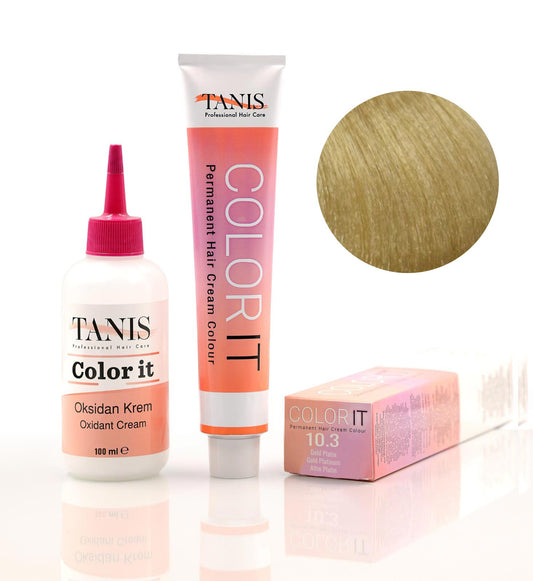 Permanente Haarfarbe COLOR-IT 10.3 Gold Platin