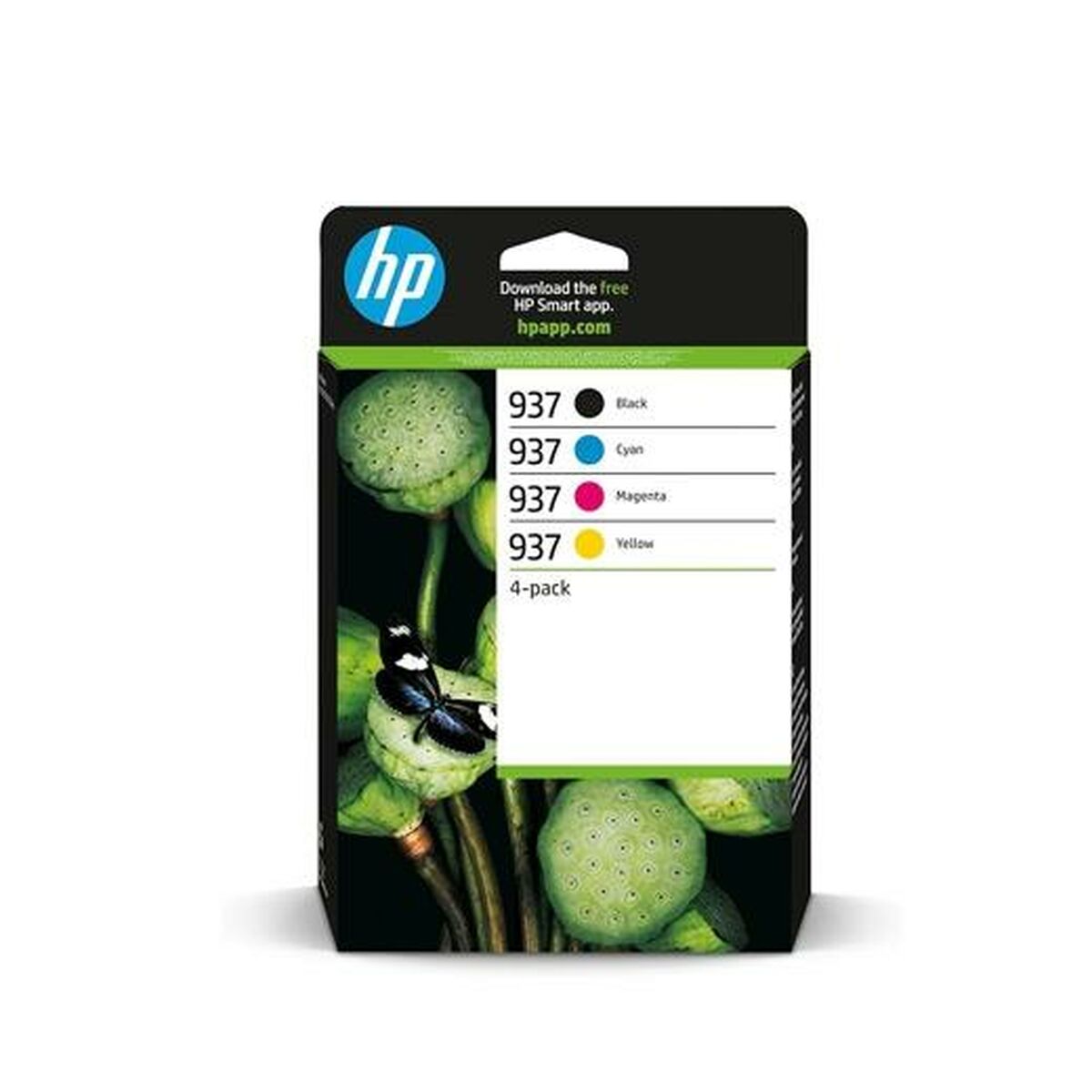 Original Tintenpatrone HP Gelb Blau Schwarz Magenta (12 Stück)