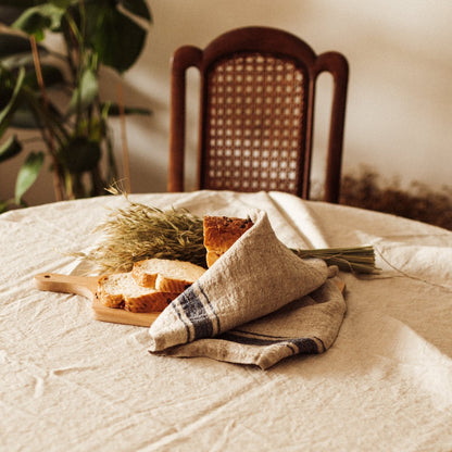 100% Linen Stripe Vintage Kitchen Towel