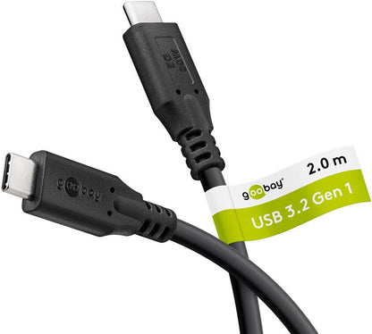 Goobay 74728 USB-kablar USB 3.2 Gen 1 (3.1 Gen 1) 2 m USB C Svart