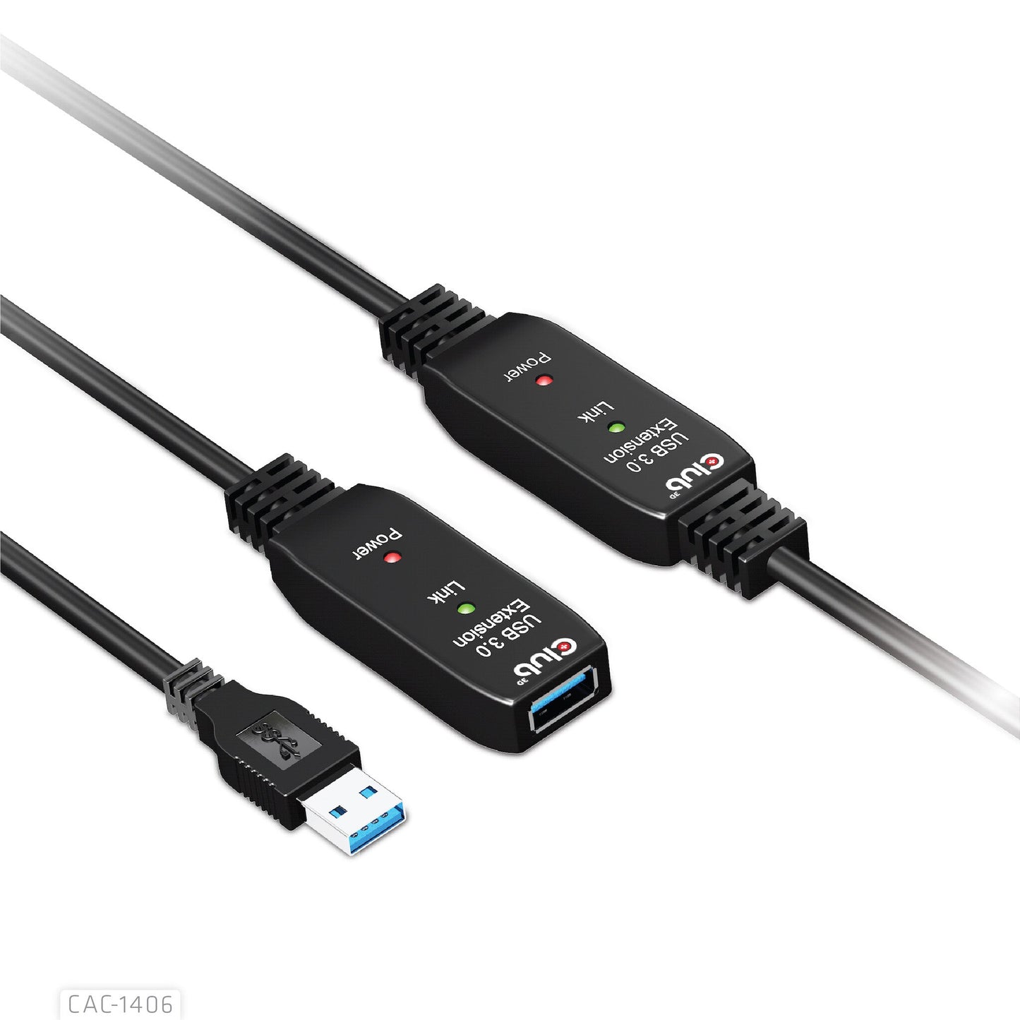 CLUB3D CAC-1406 USB-kablar 15 m USB 3.2 Gen 1 (3.1 Gen 1) USB A Svart