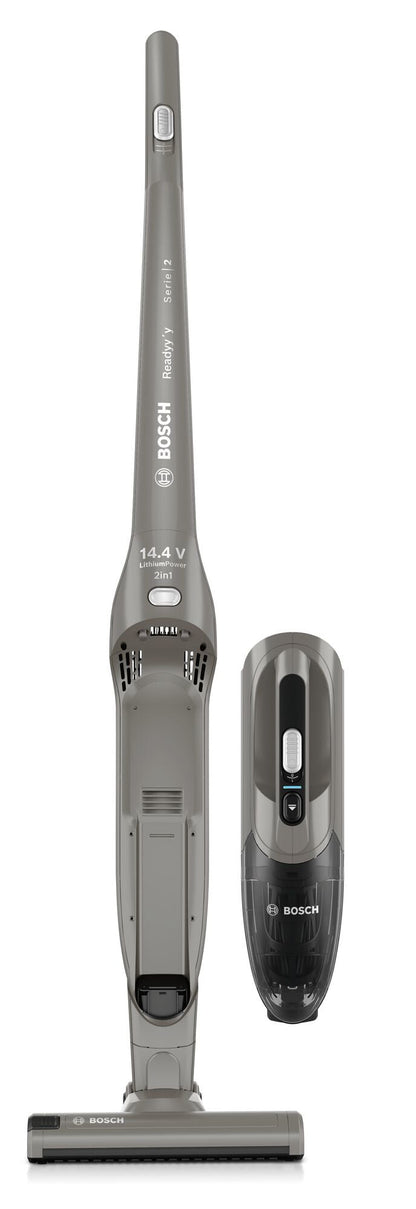 Bosch Serie 2 BBHF214G upprättstående dammsugare och elektrisk sopborste 2-in-1 stick vacuum Batteri Torr Utan påse Grå