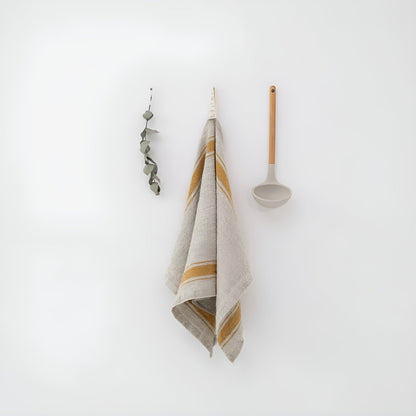100% Linen Stripe Vintage Kitchen Towel