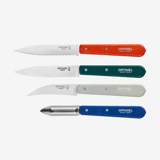 Opinel Kitchen Knives Box Set, Various Colours