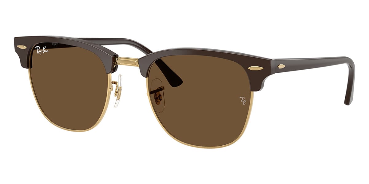 Ray-Ban Clubmaster RB3016#colour_brown-on-gold-dark-brown