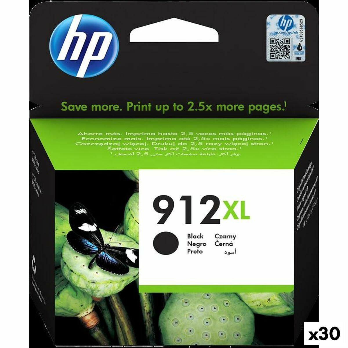 Original Tintenpatrone HP 912XL Schwarz (30 Stück)