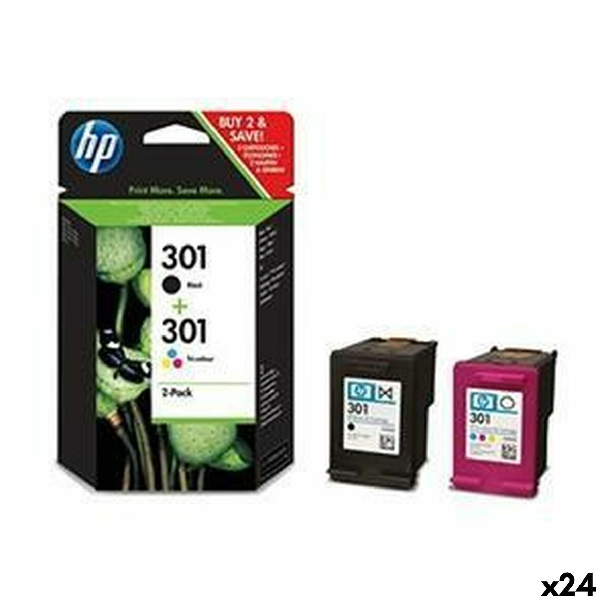 Original Tintenpatrone HP 301 Gelb (24 Stück)