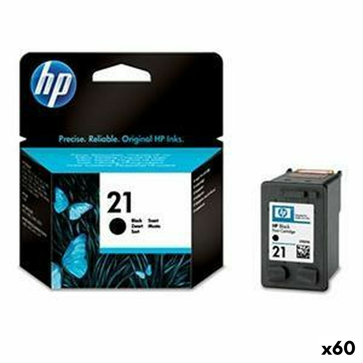 Original Tintenpatrone HP 21 Schwarz (60 Stück)