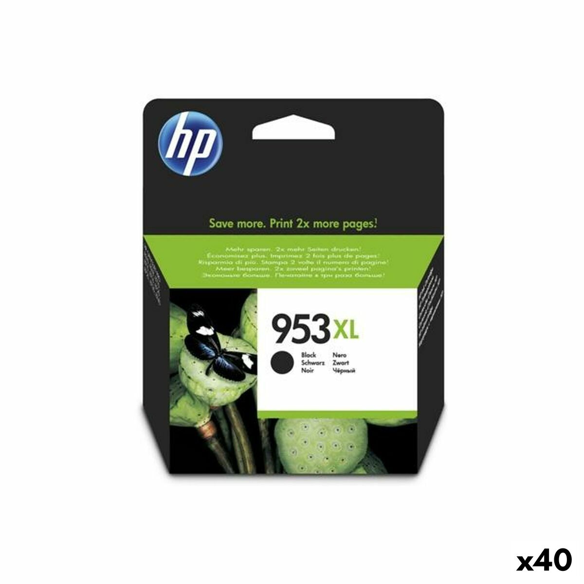 Original Tintenpatrone HP 953XL Schwarz (40 Stück)