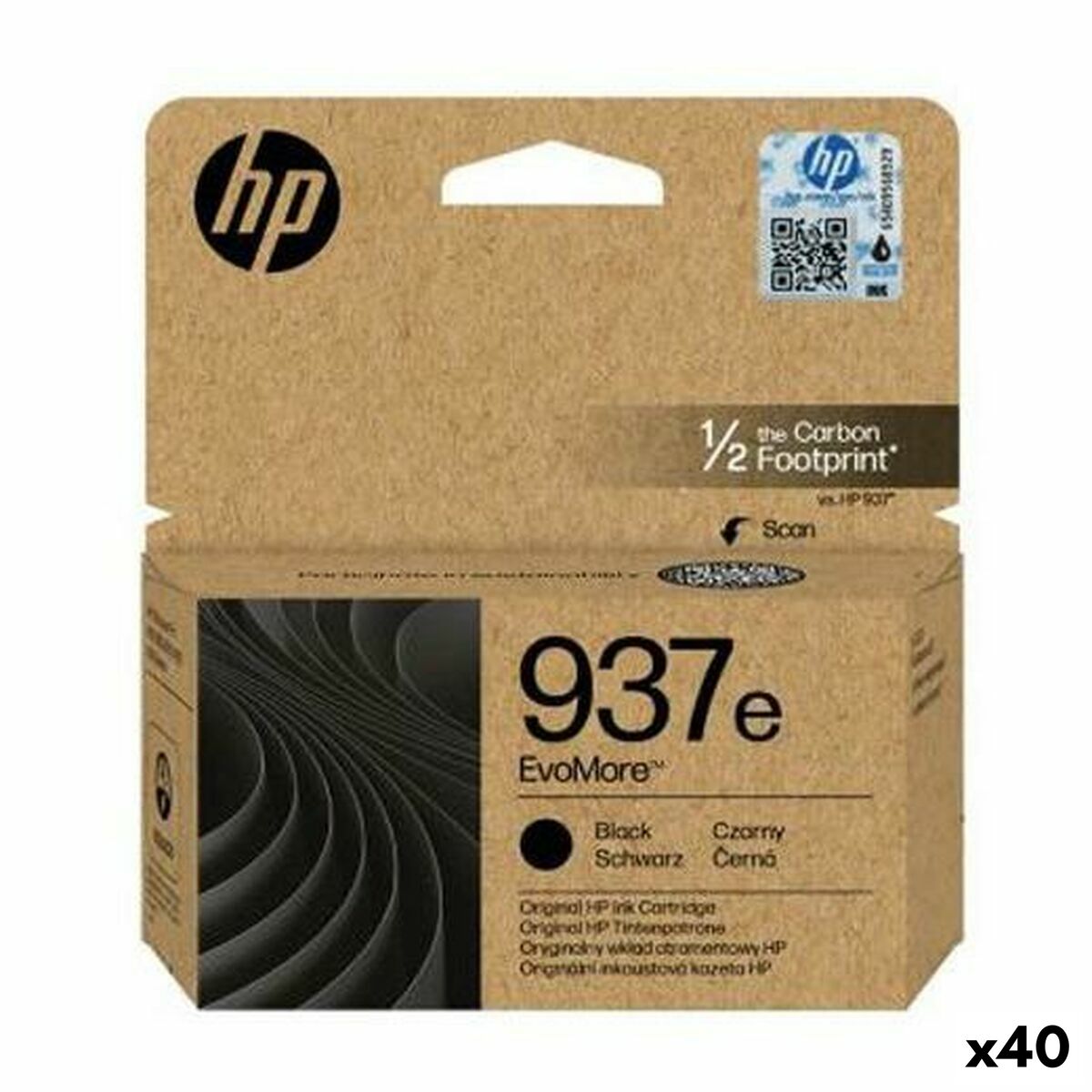 Original Tintenpatrone HP 937E (ALTA CAPACIDAD XL) Schwarz (40 Stück)