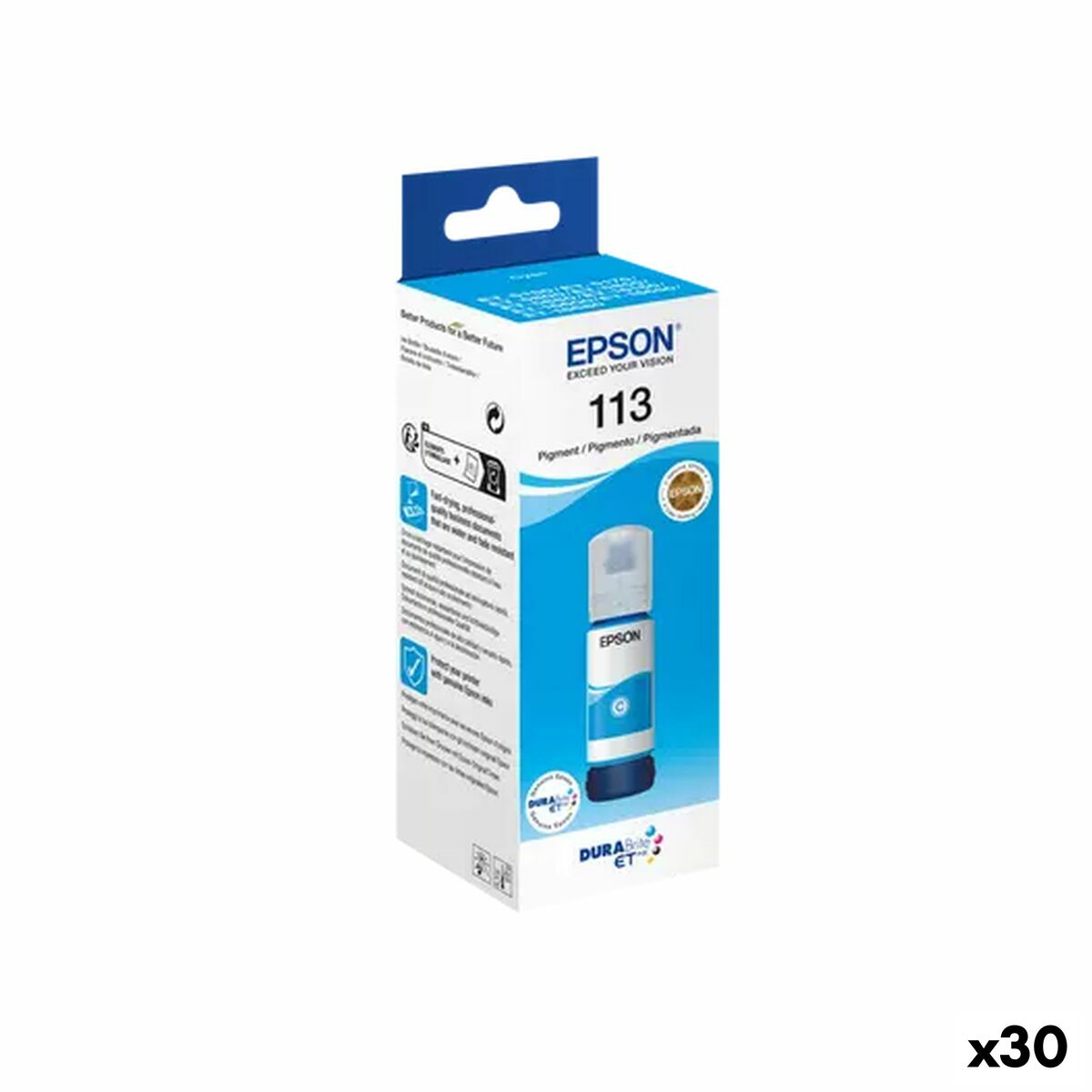 Nachfüllungstinte Epson ECOTANK ET-5850, ET-5800, ET-16650, ET-16600, ET-5880, ET-5170 - Nº 113 Türkis