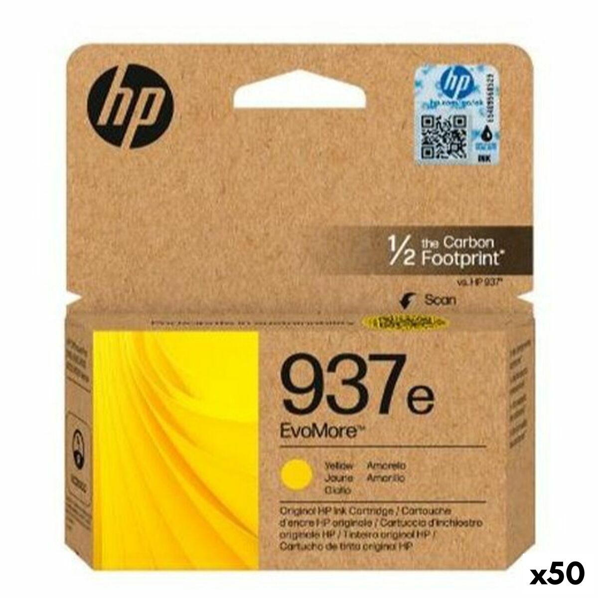 Original Tintenpatrone HP Nº 937E Gelb (50 Stück)