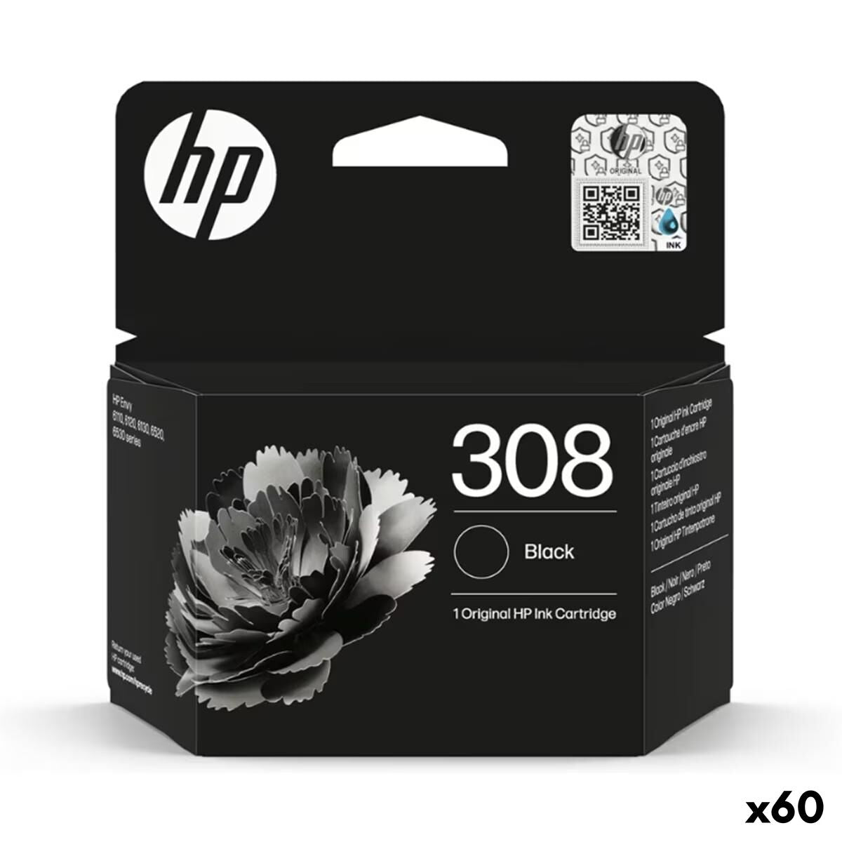 Original Tintenpatrone HP Nº 308 Schwarz (60 Stück)