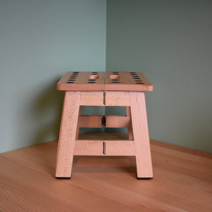 Folding Beech Wood Step Stool