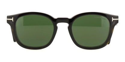 Tom Ford TF5532-B Blue Light With Clip-on#colour_shiny-dark-havanadark-green-magnetic-clip-on